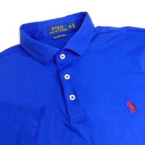 Polo Ralph Lauren Men's XL Royal Blue Pima Soft Touch Polo Shirt Pony Logo